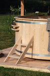 Hottub / Spa Vurenhout Ø 200 x H 105 cm - Met Externe RVS Kachel 