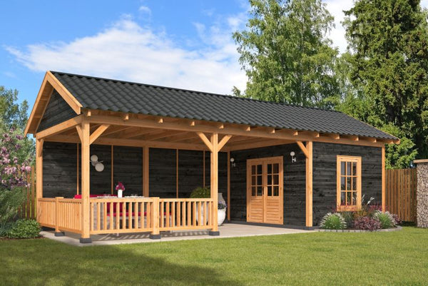 Overkapping Zadeldak Hamar XL – Type 7 zwart