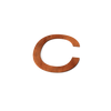 Letter C - Model: Huisletter Corten